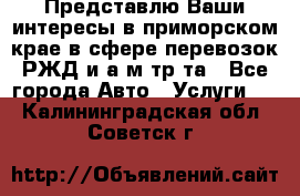 Представлю Ваши интересы в приморском крае в сфере перевозок РЖД и а/м тр-та - Все города Авто » Услуги   . Калининградская обл.,Советск г.